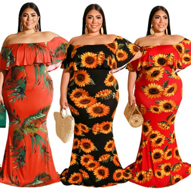 Summer Bodycon Maxi Dress Floral Printed Off Shoulder Tight Sexy Lady Long Plus Size Dresses Causal Women Dress, Shown
Summer Bodycon Maxi Dress Floral Printed Off Shoulder Tight Sexy Lady Long Plus Size Dresses Causal Women Dress, Shown