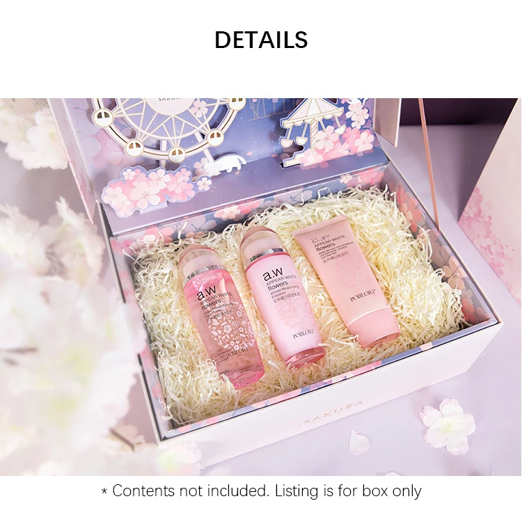 cherry blossom pink pop up 3d paper surprise box