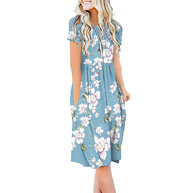 fall 2021 new arrivals women clothes elegant midi floral casual chiffon boho dress woman club dresses with pockets, Customized color
fall 2021 new arrivals women clothes elegant midi floral casual chiffon boho dress woman club dresses with pockets, Customized color