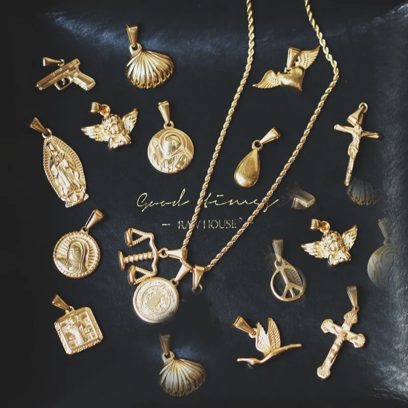 Simple pendants Fashion Jewelry 18k gold plated Special Design Stainless steel pendants
Simple pendants Fashion Jewelry 18k gold plated Special Design Stainless steel pendants