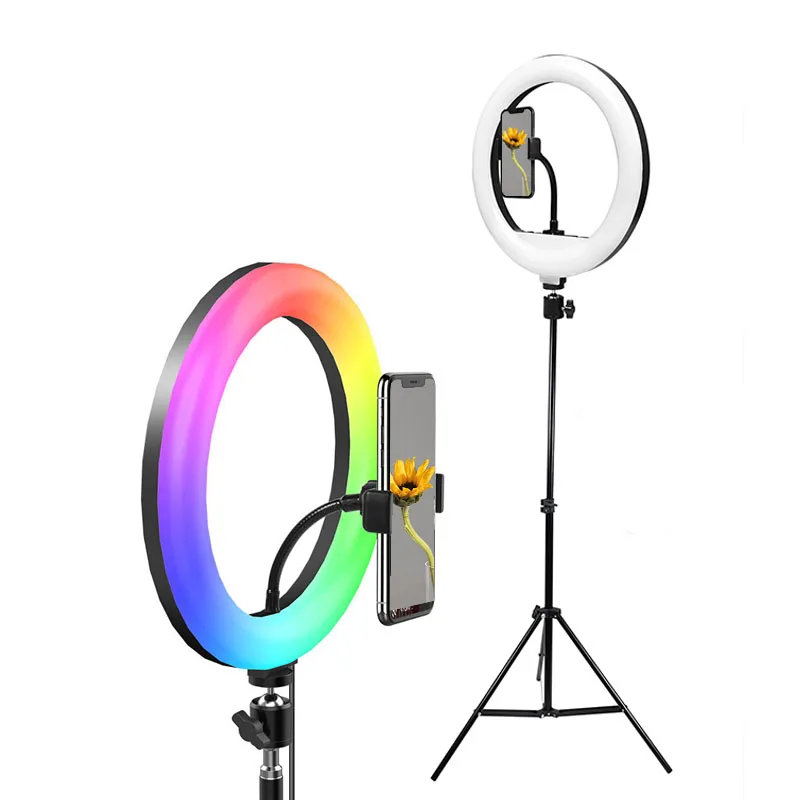 

Three Colors 8inch/20cm 10inch/26cm 12inch/30cm Dimmable Beauty Camera Flash Aro Studio Lights Mini Table Ring Light Led Selfie