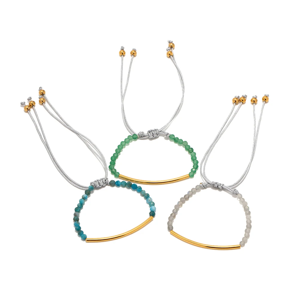 Waterproof 18K Gold Plated Plated Stainless Steel Jewelry Gift beaded Bracelet tube weaved thread for Girls
Waterproof 18K Gold Plated Plated Stainless Steel Jewelry Gift beaded Bracelet tube weaved thread for Girls