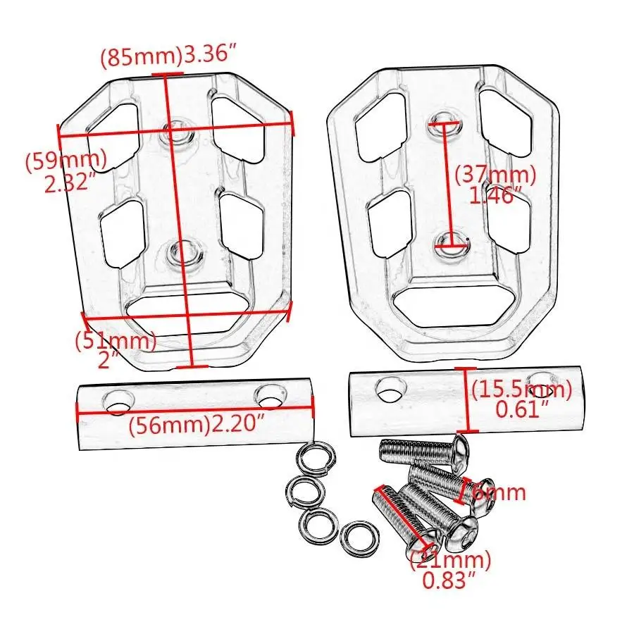Pair Foot Peg Pedal Footrest Fits For BMW G310GS R1200GS S1000XR R nine T Urban 2013-2017 Ultra Low Wholesale Price