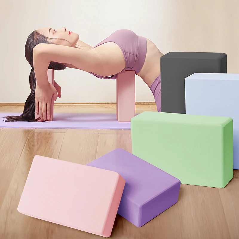 

2 PCS Pilates Blocks Bricks Bolster Pillow Cubes Sport Yoga Supplies Workout Home Exercise Bodybuilding Equipment EVA, Light purple, light pink, green, dark gray, blue