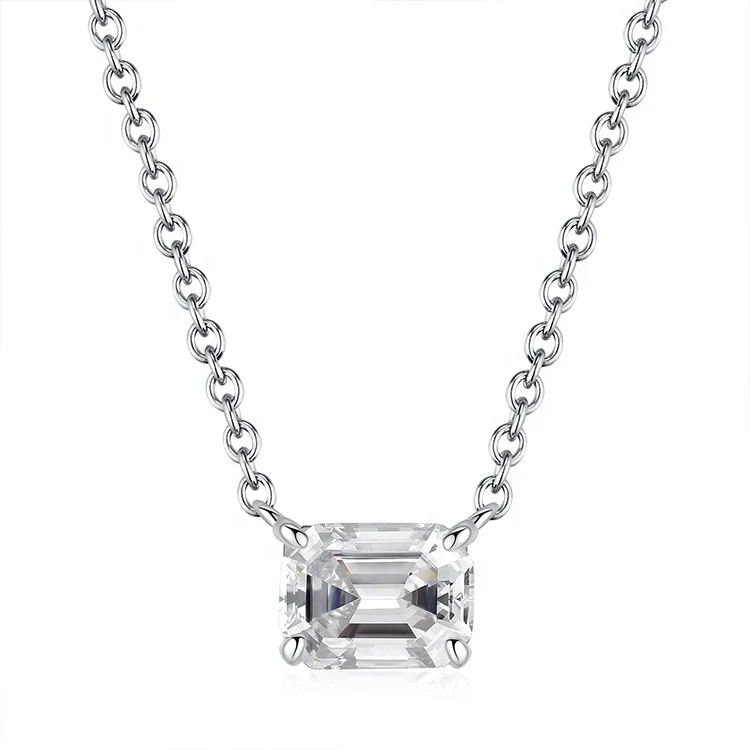 100% 925 Sterling Silver Clavicle Necklace High Carbon Simulation Diamond Emerald Cut Simple Fashion Necklace Pendant
100% 925 Sterling Silver Clavicle Necklace High Carbon Simulation Diamond Emerald Cut Simple Fashion Necklace Pendant