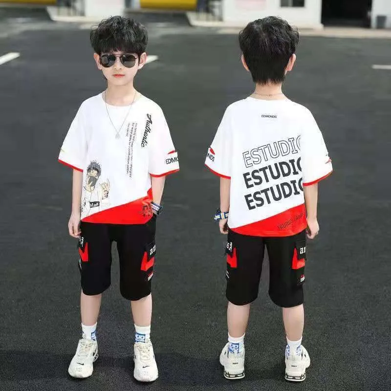 Fashion Children Clothing Set Baby Boy Clothes Summer Cartoon New Kids Cotton Cute Sets, White,red,black
Fashion Children Clothing Set Baby Boy Clothes Summer Cartoon New Kids Cotton Cute Sets, White,red,black