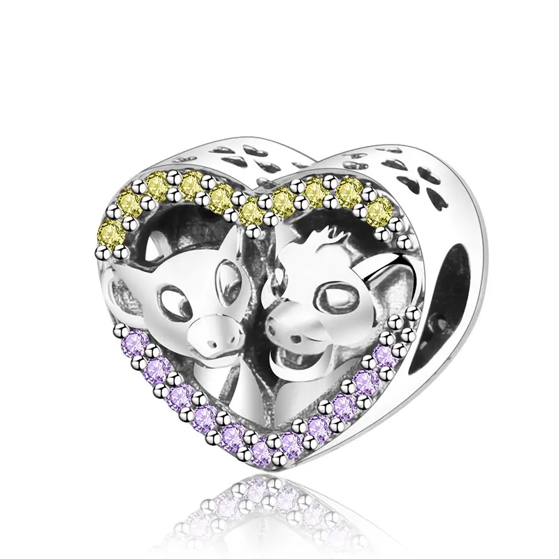 Hot Sales Wholesale Authentic 925 Sterling Silver Zircon Heart Animal Head Beads Charm For Bracelet Necklace Jewelry Making
Hot Sales Wholesale Authentic 925 Sterling Silver Zircon Heart Animal Head Beads Charm For Bracelet Necklace Jewelry Making