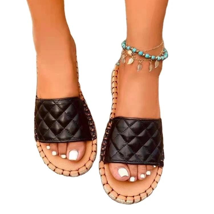 2021 Summer new style European and American flat-bottomed slippers women's fashion large size slippers, Picture
2021 Summer new style European and American flat-bottomed slippers women's fashion large size slippers, Picture