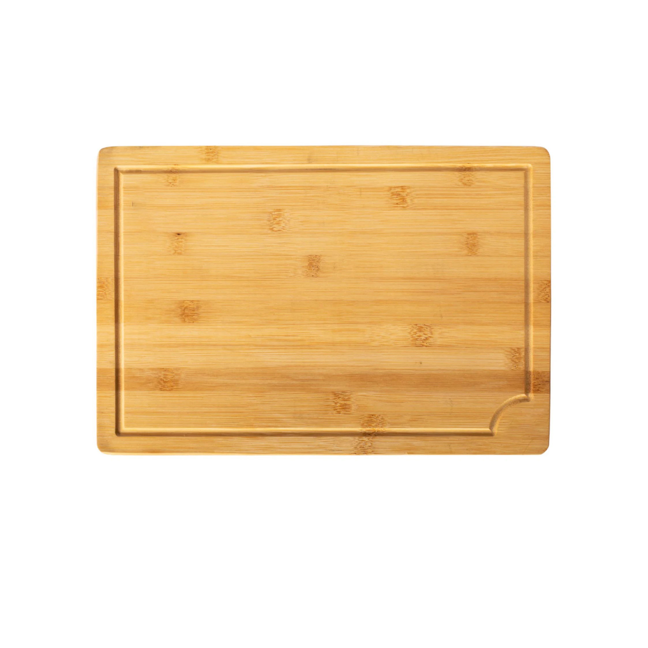 Large bamboo wood cutting board with ant-slip mat and juice groove, Natural bamboo color
Large bamboo wood cutting board with ant-slip mat and juice groove, Natural bamboo color