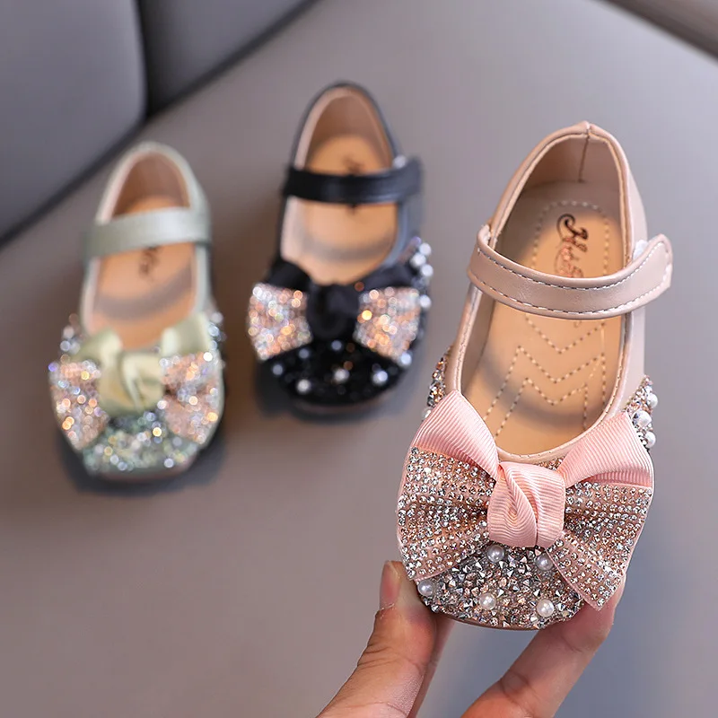 D Children Ballet Flat Shoes Rhinestone Bow Princess Girls Fashion Dance Shoes Size 21-30 Baby Kids Pink Cute Performance Shoe
D Children Ballet Flat Shoes Rhinestone Bow Princess Girls Fashion Dance Shoes Size 21-30 Baby Kids Pink Cute Performance Shoe