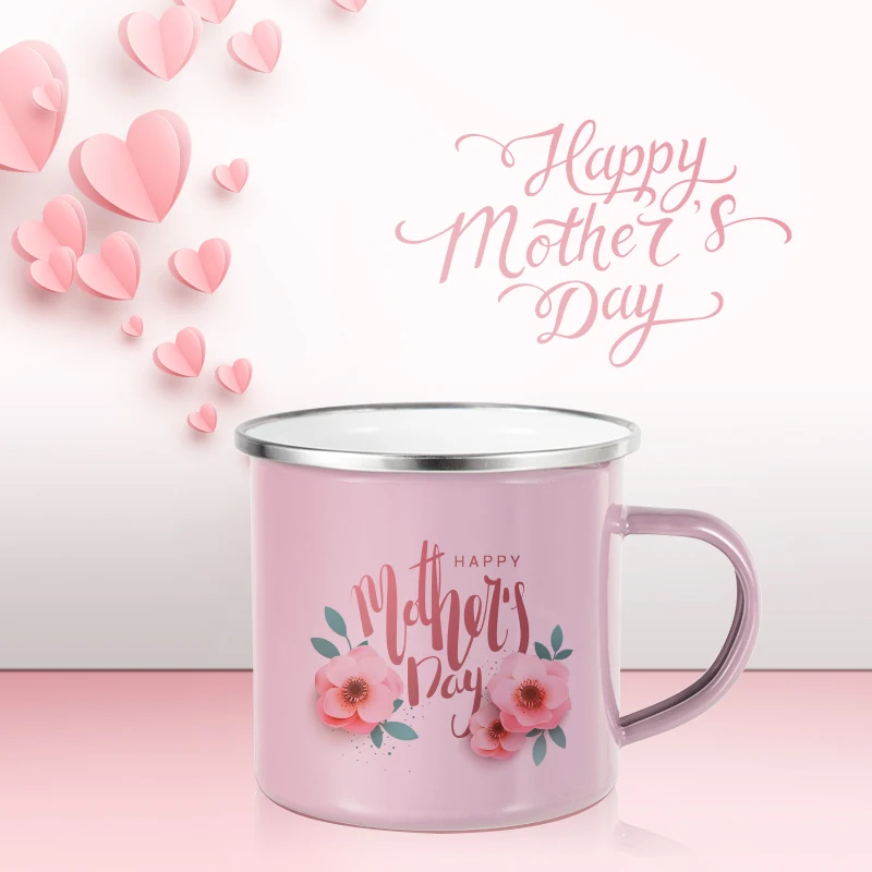 2021 Mother's Day Gifts Pink Enamel Mug Custom Steel Camping Coffee Mug Bulk Enamel Mugs, 10 colors
2021 Mother's Day Gifts Pink Enamel Mug Custom Steel Camping Coffee Mug Bulk Enamel Mugs, 10 colors