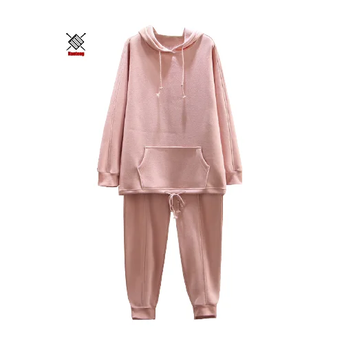 Customized Latest Design Long Sleeve Trousers Pink Cotton Pullover Womens Tracksuits 2 Piece Set 
Customized Latest Design Long Sleeve Trousers Pink Cotton Pullover Womens Tracksuits 2 Piece Set