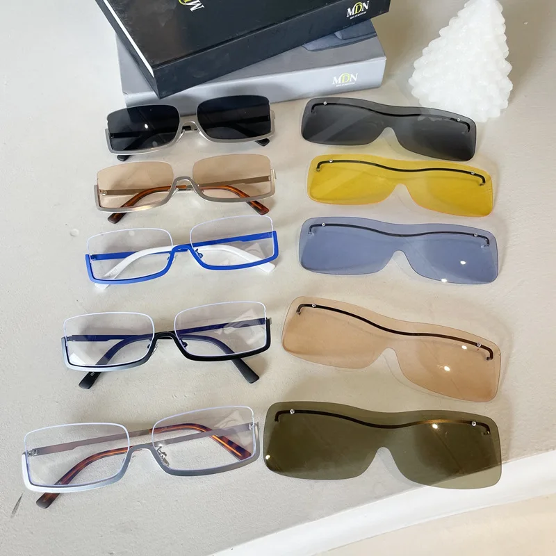 Unique Removable Rimless Square Sunglasses For Women Luxury Brand Double-deck Sun Glasses Men Alloy Hip Hop Eyewear Clip Shades
Unique Removable Rimless Square Sunglasses For Women Luxury Brand Double-deck Sun Glasses Men Alloy Hip Hop Eyewear Clip Shades