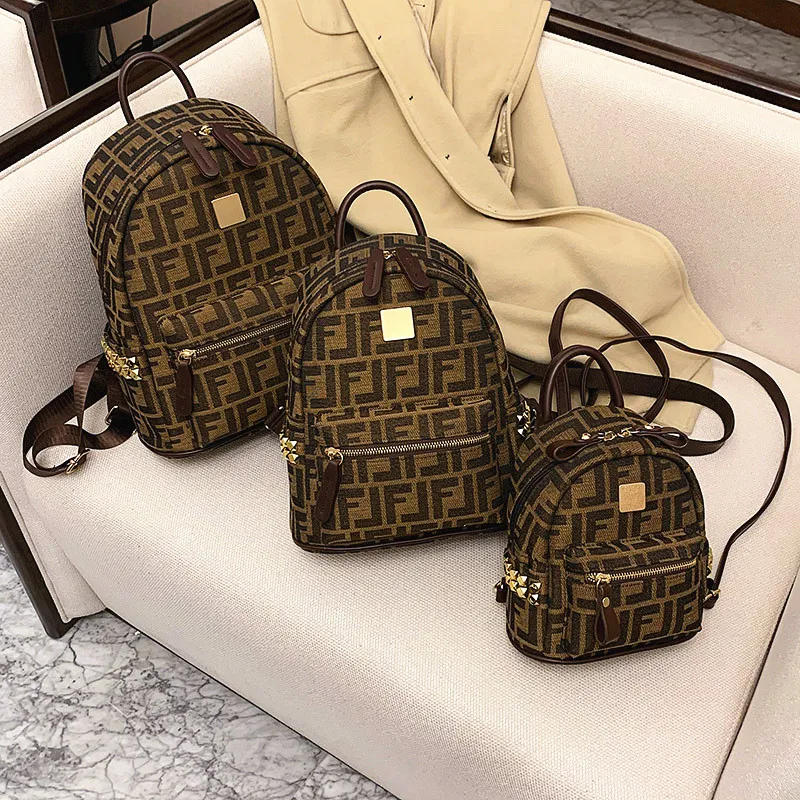 New Trendy Printed PU Fashion Women's Bag Large-capacity Backpack Letter PU leather Backpack Women's, Brown
New Trendy Printed PU Fashion Women's Bag Large-capacity Backpack Letter PU leather Backpack Women's, Brown