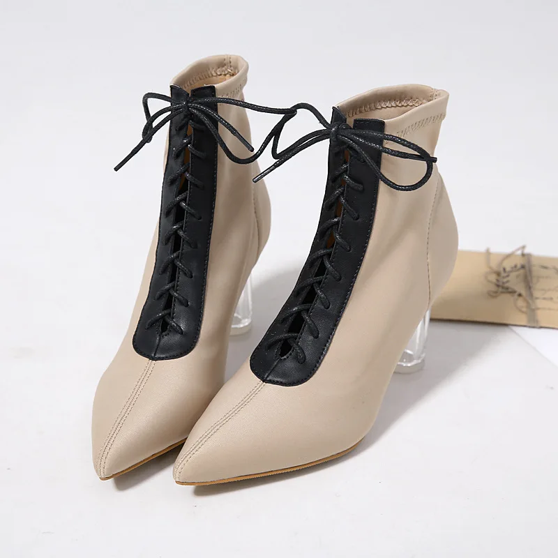 Beige Black British Style Clear Heels Boots Women OEM ODM Custom Logo Winter Leather Boots Pumps Square Heels Shoes
Beige Black British Style Clear Heels Boots Women OEM ODM Custom Logo Winter Leather Boots Pumps Square Heels Shoes