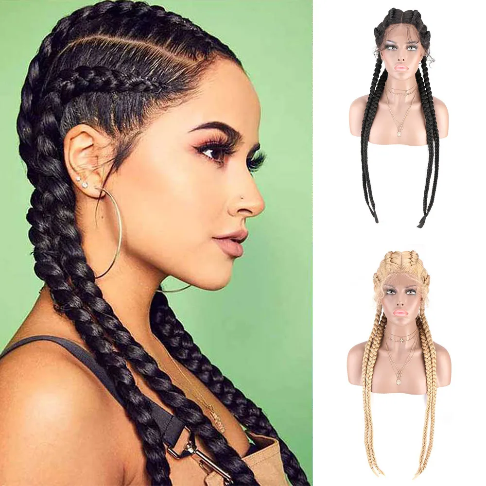 Braided Lace Front Wig African Box Braids Wig Women Cornrow Baby Hair Lace Braided Wig For Black Women, Black brown yellow gold gray
Braided Lace Front Wig African Box Braids Wig Women Cornrow Baby Hair Lace Braided Wig For Black Women, Black brown yellow gold gray