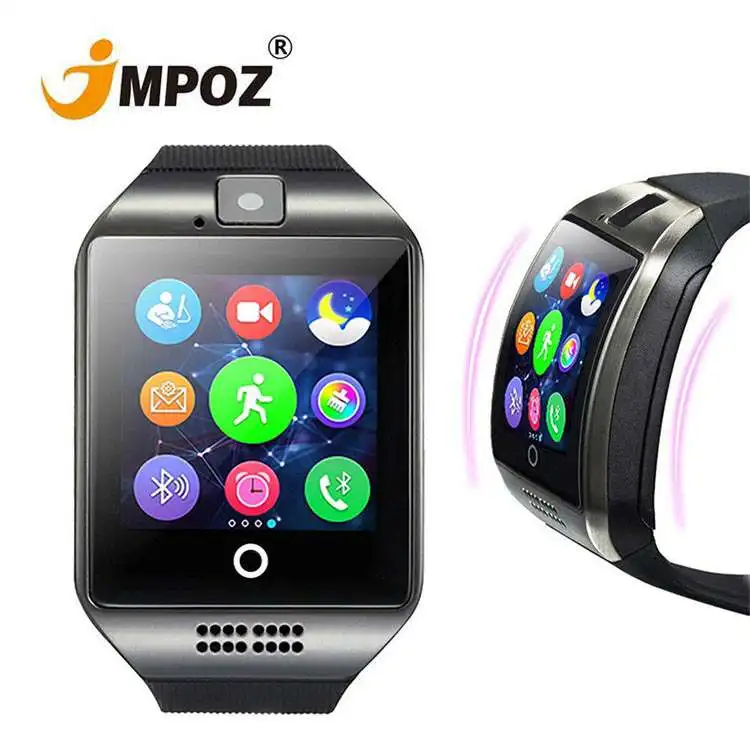 

JMPOZ Smart Watch Q18 With Camera Facebook Whatsapp Twitter Sync SMS Smartwatch Support SIM TF Card For IOS Android, Black,white,silver,gold