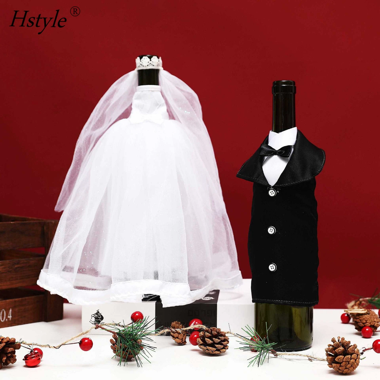 Bride and Groom Wine Bottle Covers Wine Bottle Dress Up for Weddings Wedding Gifts Wine Bottle Covers For the Couple HS167
Bride and Groom Wine Bottle Covers Wine Bottle Dress Up for Weddings Wedding Gifts Wine Bottle Covers For the Couple HS167