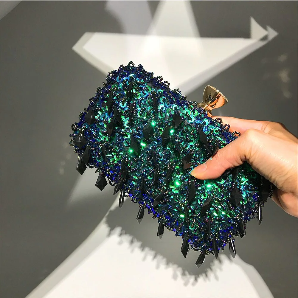 Luxury Clutch Purses For Weddings Evening Clutch Purse Handmade Double-Sided Bead Embroidery Sequin Bag Ladies
Luxury Clutch Purses For Weddings Evening Clutch Purse Handmade Double-Sided Bead Embroidery Sequin Bag Ladies