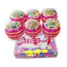 Wholesale custom hard fruit flavor ball shape big Lollipop candy