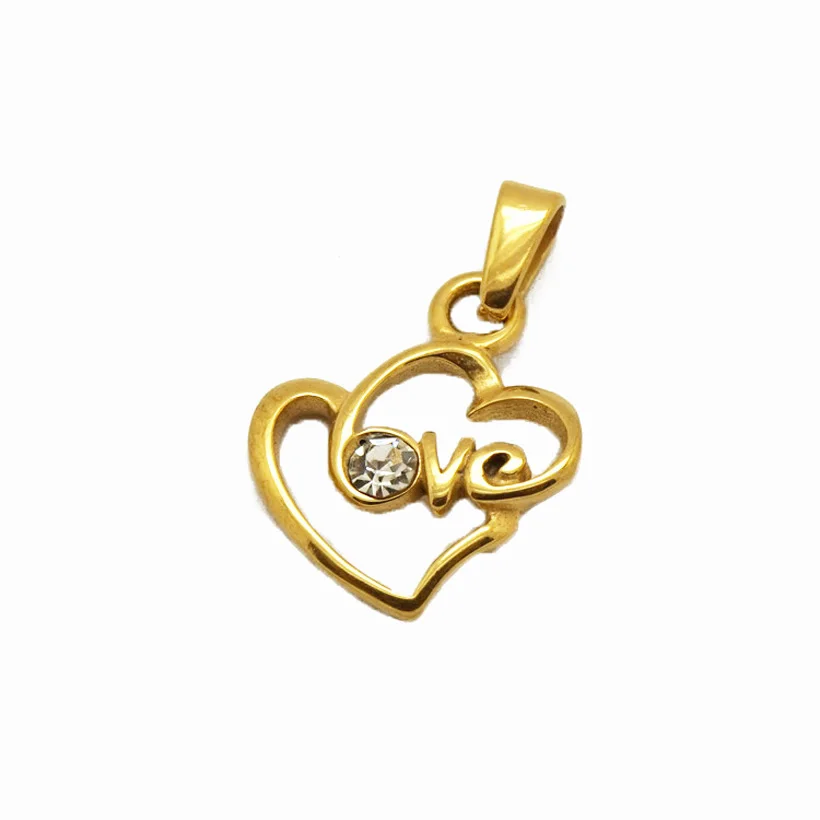 Wholesale Fashion Stainless Steel Tiny Gold Love Heart Shape Charm Pendant Women Gift Diamond Heart Pendant for Jewelry Making
Wholesale Fashion Stainless Steel Tiny Gold Love Heart Shape Charm Pendant Women Gift Diamond Heart Pendant for Jewelry Making