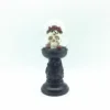 New designed Lamppost with Glass Cover & LED Light resin skull Head Statue craft for halloween home decor