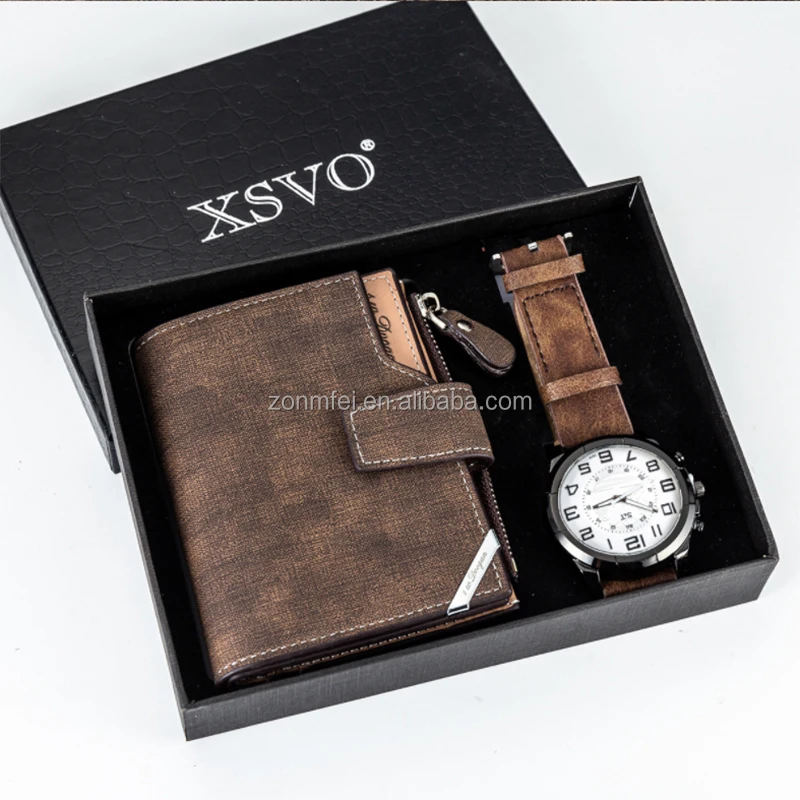 2Pcs Wholesale Men's Wristwatches Gift Set Cow Leather Quartz Watches with Wallet Set 1Pcs Watch and 1Pcs Wallet
2Pcs Wholesale Men's Wristwatches Gift Set Cow Leather Quartz Watches with Wallet Set 1Pcs Watch and 1Pcs Wallet