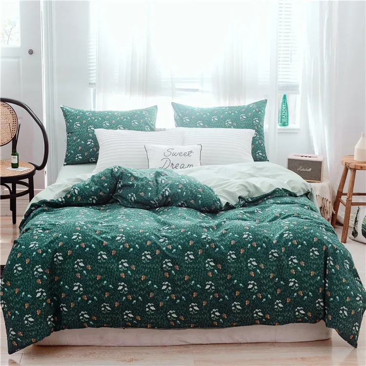 Flowers Blooming 100% Cotton Floral Printed Durable and Soft Bedding Sets