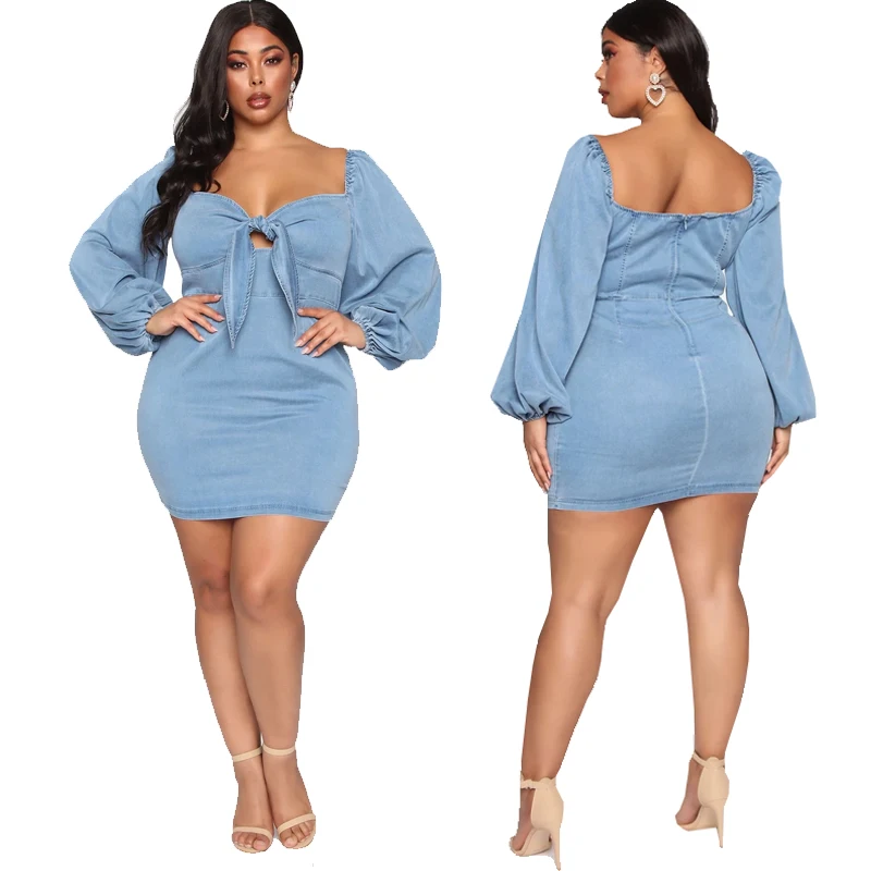 ORSC0175 bubble sleeve denimshort plus size long sleeve dresses dresses women summer plus size dress, Light blue
ORSC0175 bubble sleeve denimshort plus size long sleeve dresses dresses women summer plus size dress, Light blue