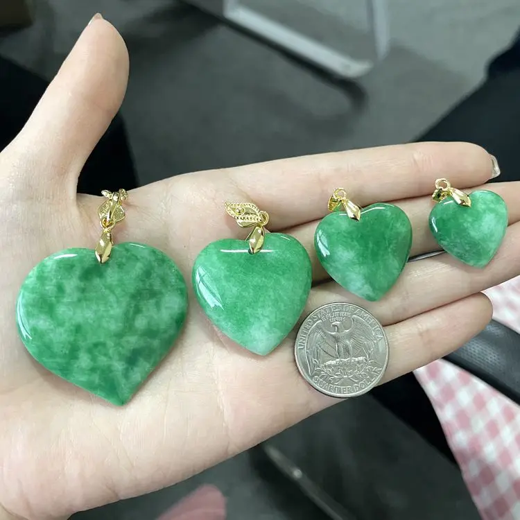 jialin jewelry green jade heart pendant Stainless Steel Jewelry Chain Natural Stone Heart Design necklace, Picture shows
jialin jewelry green jade heart pendant Stainless Steel Jewelry Chain Natural Stone Heart Design necklace, Picture shows