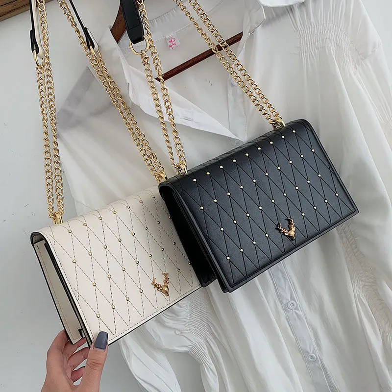 2021 Wholesale Rivets Handbags Young Lady Purses Popular Shoulder Chain Bags For Women
2021 Wholesale Rivets Handbags Young Lady Purses Popular Shoulder Chain Bags For Women