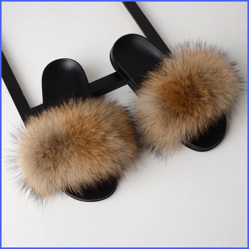 Slippers Women Real Fox Fur Slides Home Furry Flat Sandals Female Cute Fluffy House Shoes Woman Brand Luxury 2020
Slippers Women Real Fox Fur Slides Home Furry Flat Sandals Female Cute Fluffy House Shoes Woman Brand Luxury 2020