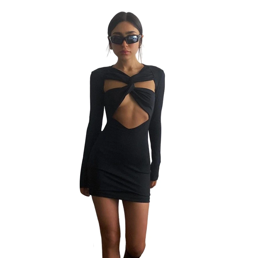 K21D07307 2021 Autumn Fashion Sexy Solid Color Dress Long Sleeve O-Neck Hollow Out Women's Slim Party Dress
K21D07307 2021 Autumn Fashion Sexy Solid Color Dress Long Sleeve O-Neck Hollow Out Women's Slim Party Dress