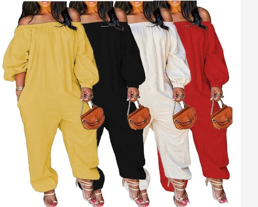 Fall 2021 Women Clothing Solid Color Off Shoulder Oversize Women One Piece Jumpsuits And Rompers, Picture
Fall 2021 Women Clothing Solid Color Off Shoulder Oversize Women One Piece Jumpsuits And Rompers, Picture
