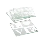 Glass Coaster High Quality Fancy Heat Transfer Square
