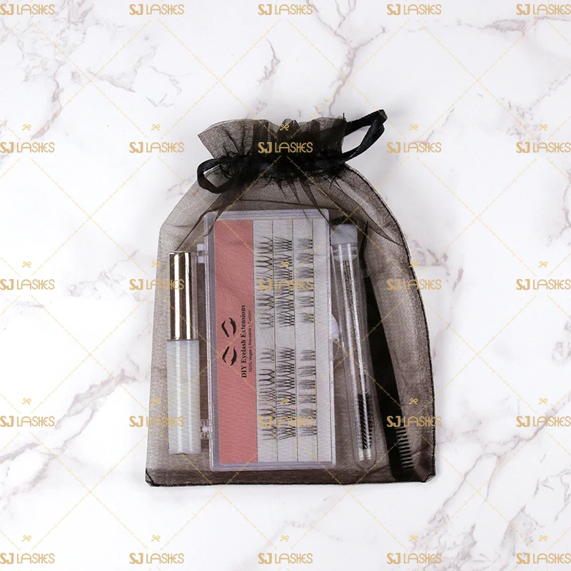 DIY Eyelash Extensions Set Clear Band Glue Pink Brushes with Clear Tube Custom False Eyelash Packaging Organza bags Lashes Set, Natural
DIY Eyelash Extensions Set Clear Band Glue Pink Brushes with Clear Tube Custom False Eyelash Packaging Organza bags Lashes Set, Natural