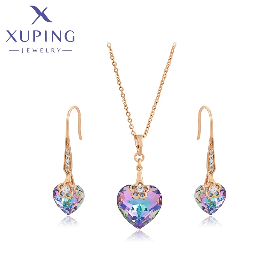 A00725065 xuping jewelry New Fashion 18K Gold Delicate Elegant Heart Shaped Set Women's Necklace Earrings Jewelry Set
A00725065 xuping jewelry New Fashion 18K Gold Delicate Elegant Heart Shaped Set Women's Necklace Earrings Jewelry Set