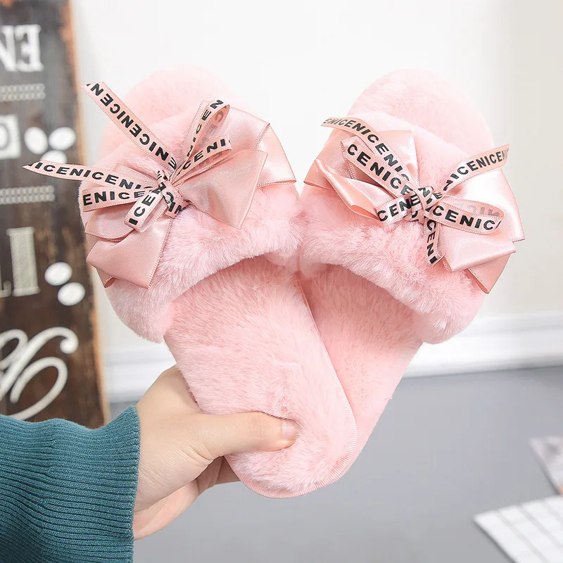 ladies winter bow fur bedroom slippers for girl home soft plush sandals felt slides for women, Black ,grey ,white ,khaki,pink ,blue
ladies winter bow fur bedroom slippers for girl home soft plush sandals felt slides for women, Black ,grey ,white ,khaki,pink ,blue