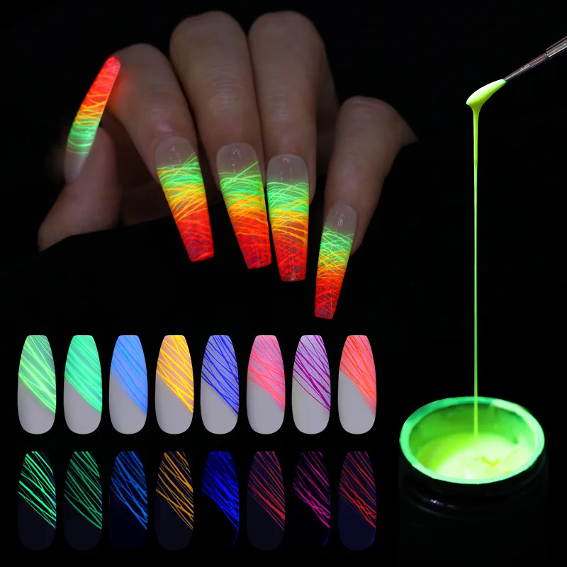 2021 New Spider Gel Nail Art Luminous Drawing Night Nail Extention Gel Glue, 8colors
2021 New Spider Gel Nail Art Luminous Drawing Night Nail Extention Gel Glue, 8colors