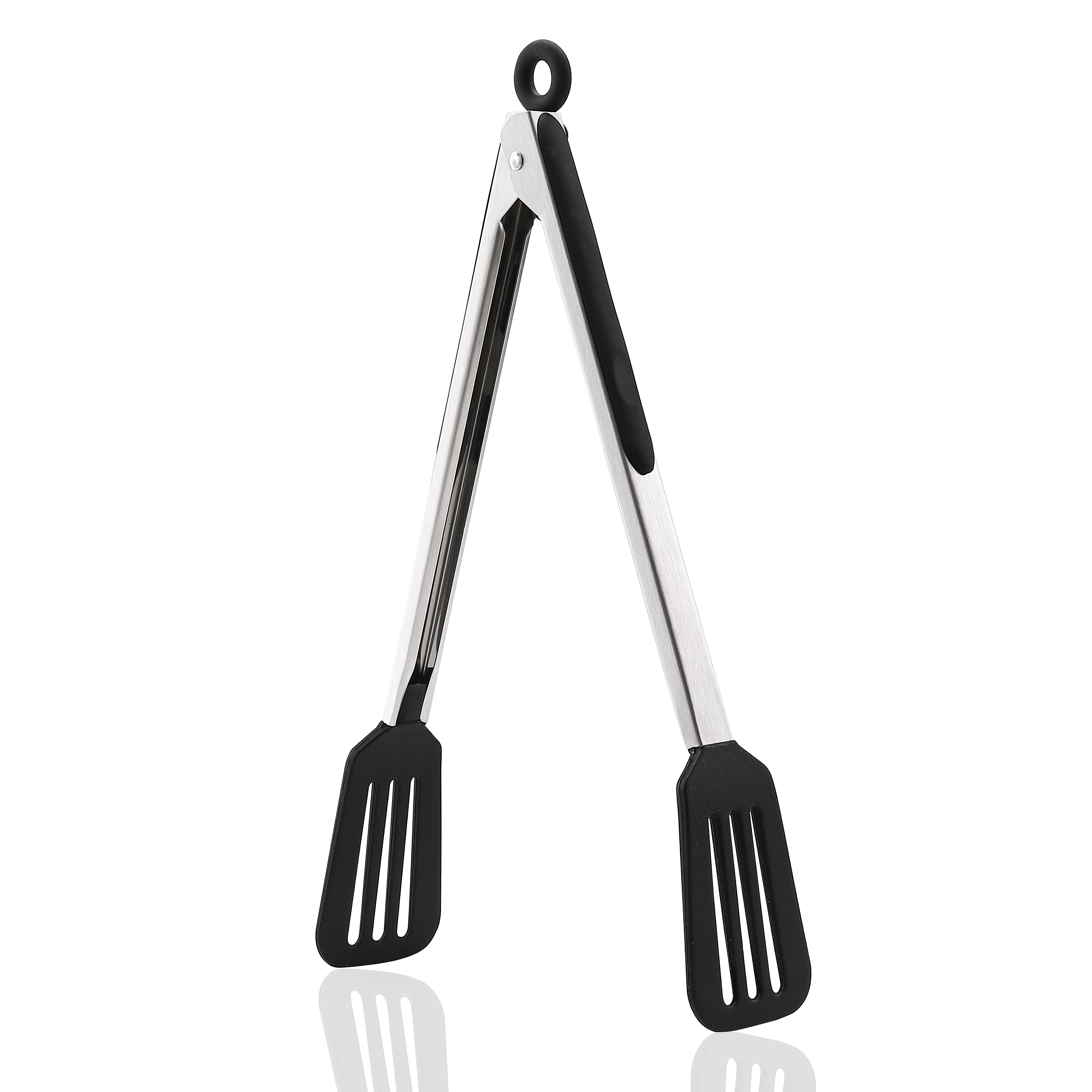 OEM 12 Inch Silicone Locking Kitchen Cooking Spatula Tip Serve Tong Stainless Steel Food Tongs, Black
OEM 12 Inch Silicone Locking Kitchen Cooking Spatula Tip Serve Tong Stainless Steel Food Tongs, Black