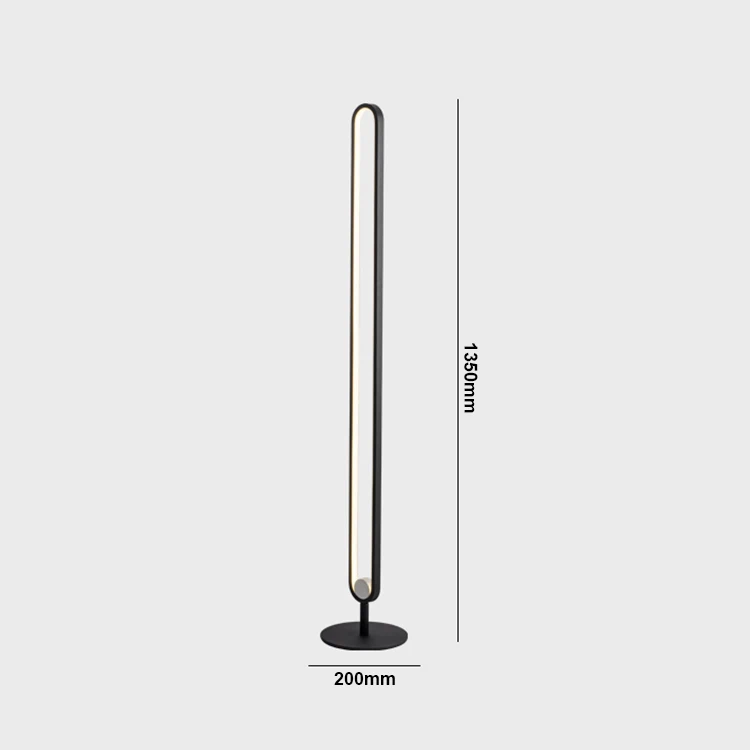 Dimmable slim linear nordic style stand lamp for living room LED floor light