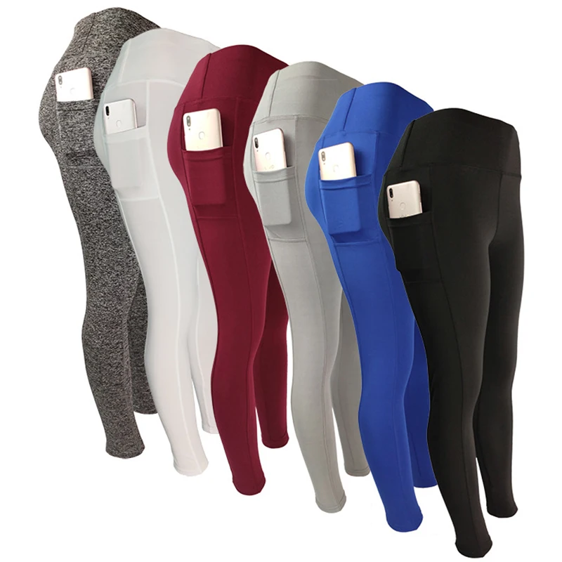 

OEM/ODM Low Order 2021 Leggings Multicolor Cheap Yoga Pants Women Leggings With Pockets, Black, gray, hemp gray, burgundy, white, blue