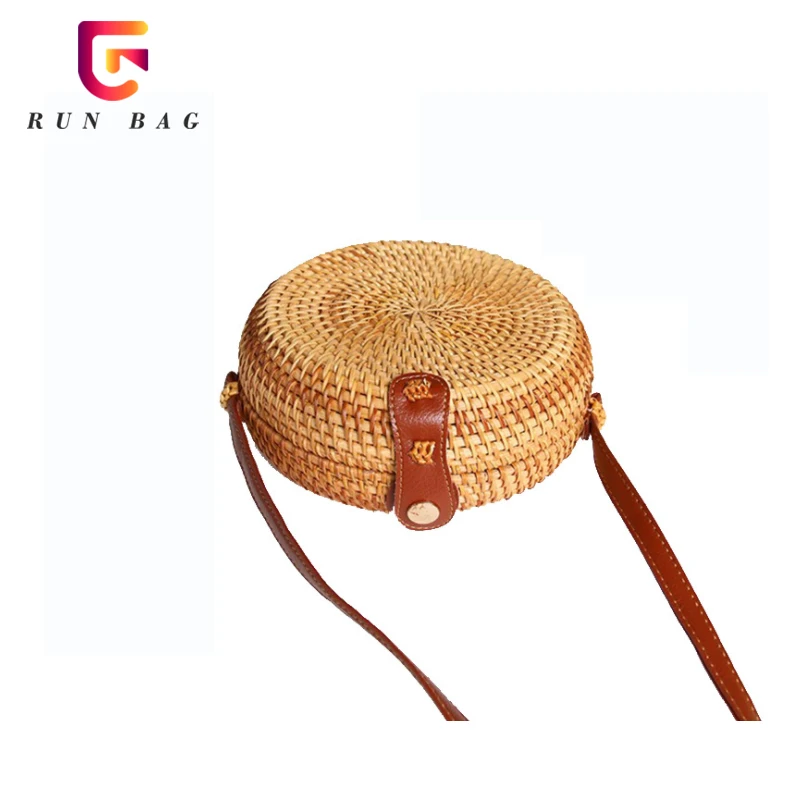 Handmade Woven Purse Handbag Circle Round Boho Bag Bali Rattan Bags for Women, Brown 
Handmade Woven Purse Handbag Circle Round Boho Bag Bali Rattan Bags for Women, Brown