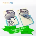 Transparent stickers digital printing with matt lamination