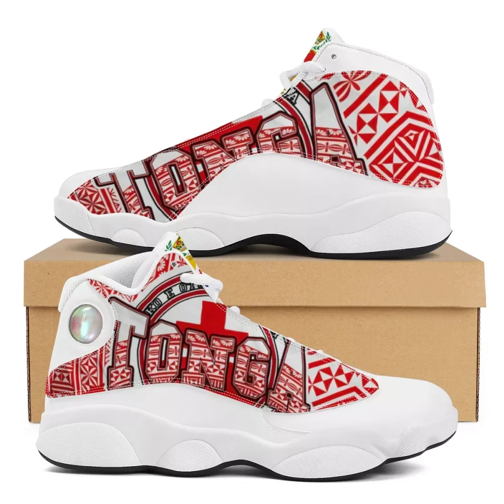 White Red Tonga Style Polynesian Samoa Tribal Boy Running Shoes Custom Ball Sports Team Logo Men's Basketball Sports Shoes
White Red Tonga Style Polynesian Samoa Tribal Boy Running Shoes Custom Ball Sports Team Logo Men's Basketball Sports Shoes