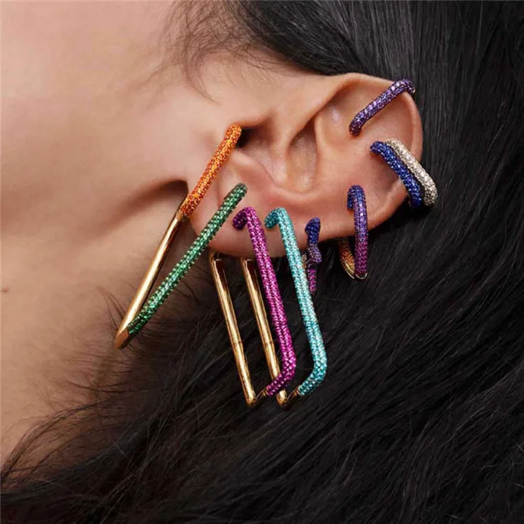 2020 Chic Rainbow Rhinestone Stud Earring Geometric Hoop Gold Heart Stud Earrings, Picture
2020 Chic Rainbow Rhinestone Stud Earring Geometric Hoop Gold Heart Stud Earrings, Picture