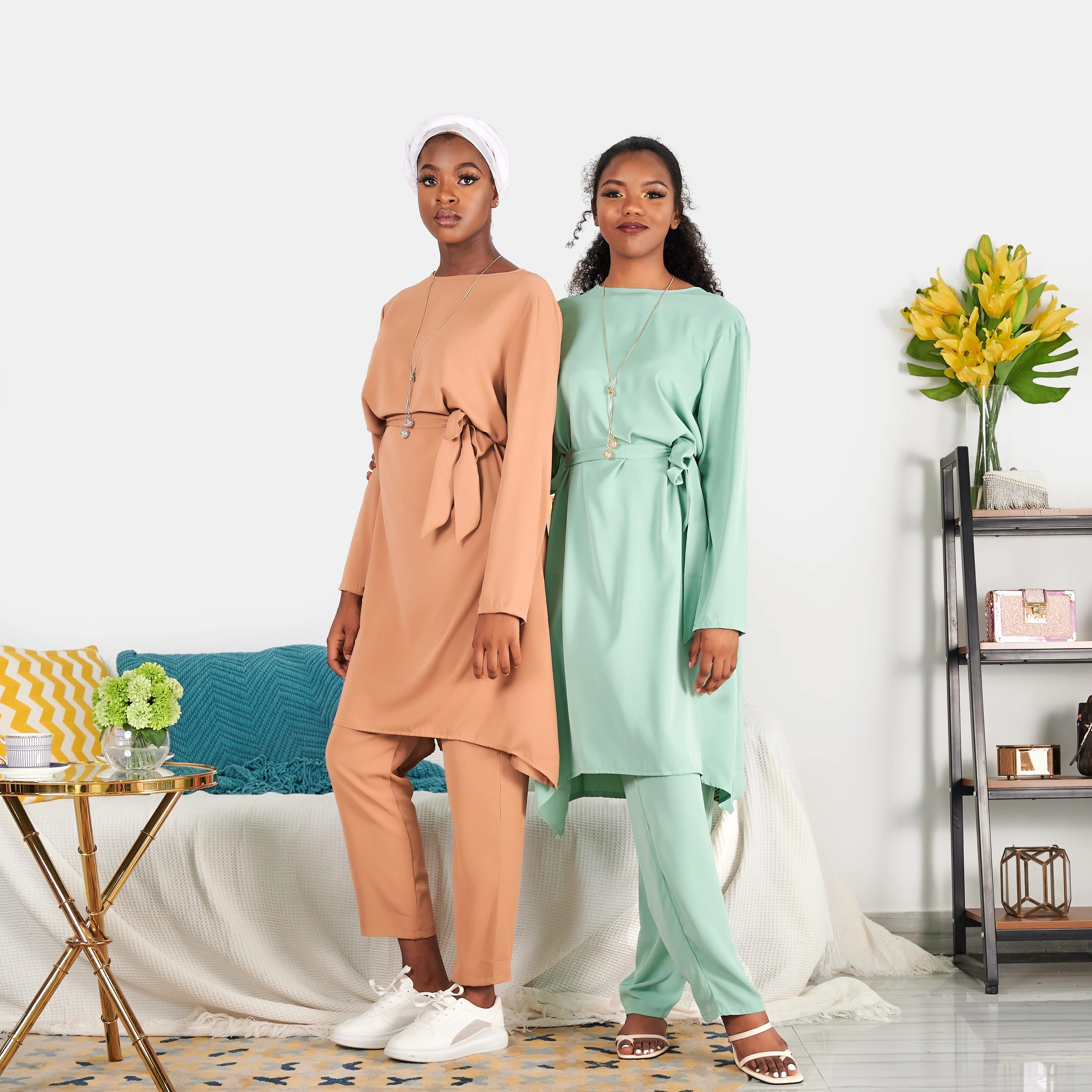 Eid Two-piece Muslim Sets Abaya Caftan Kaftans Islam Clothing 2 Piece Set Women Musulman Outfits
Eid Two-piece Muslim Sets Abaya Caftan Kaftans Islam Clothing 2 Piece Set Women Musulman Outfits