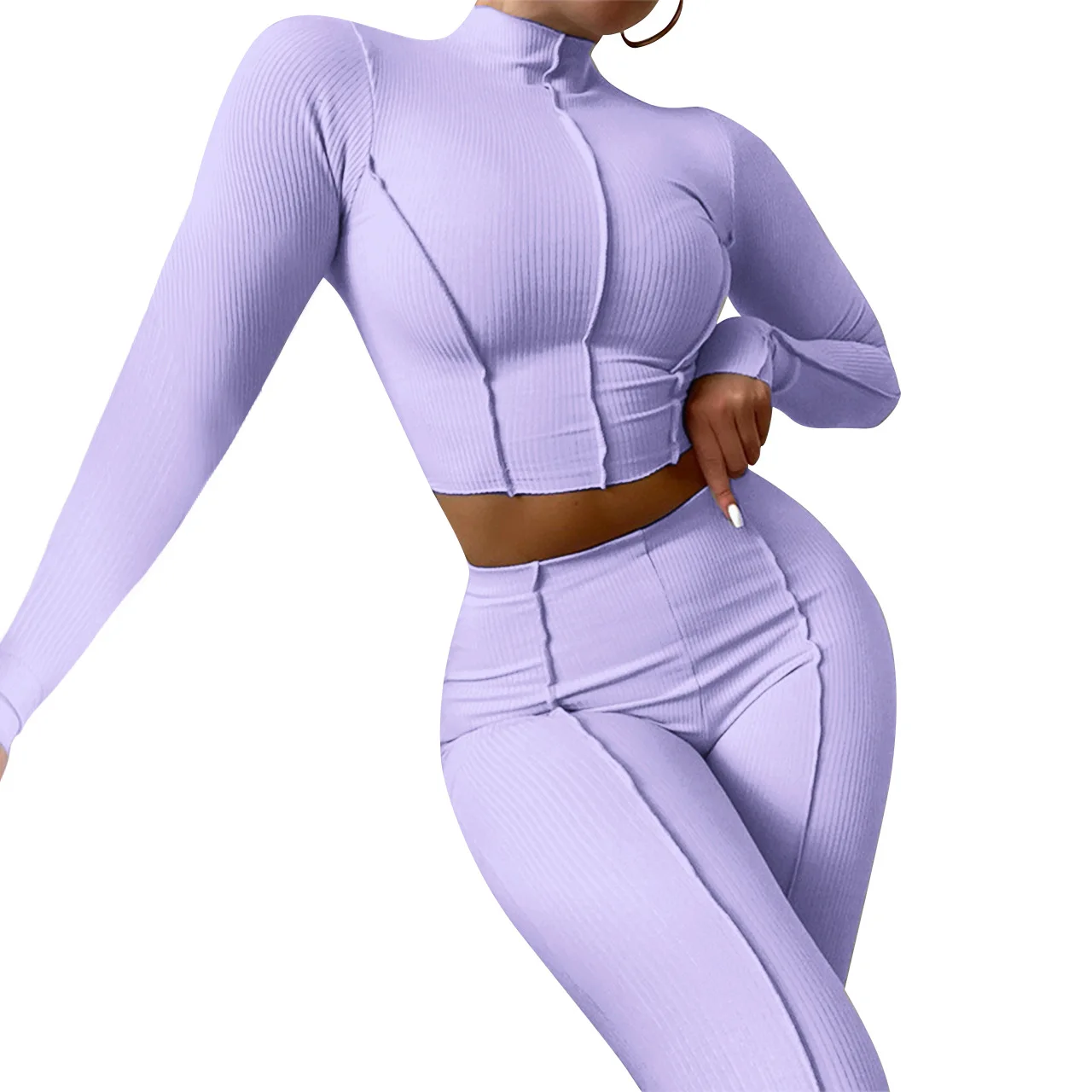Amazon autumn reverse wear design mid-high collar threaded high waist slim two-piece suit
Amazon autumn reverse wear design mid-high collar threaded high waist slim two-piece suit