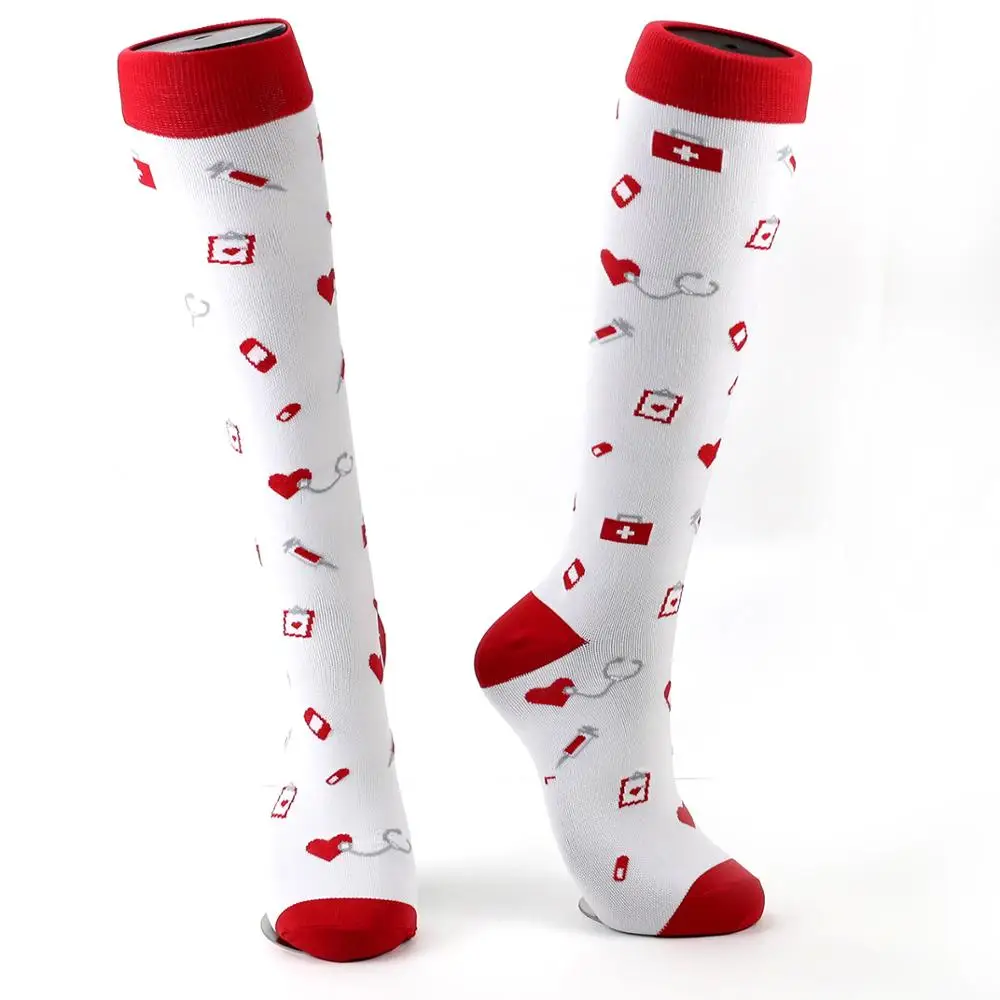 Wholesale Knee Crew Nurse Medical Compression Stockings Running Compression Socks, White/black/blue/red
Wholesale Knee Crew Nurse Medical Compression Stockings Running Compression Socks, White/black/blue/red