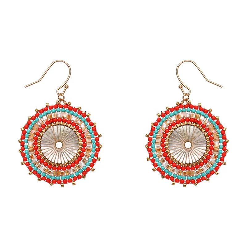 Big Round Crochet Earrings for Women Seed Beads Ethnic Charm Dangle Drop Earring Fashion Jewelry Gift Wholesale
Big Round Crochet Earrings for Women Seed Beads Ethnic Charm Dangle Drop Earring Fashion Jewelry Gift Wholesale